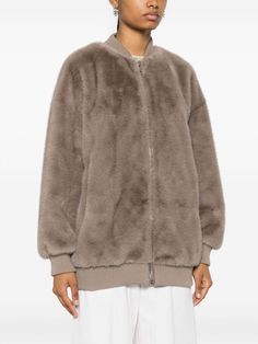 P.A.R.O.S.H. | faux-fur Bomber Jacket | Neutrals | FARFETCH City Dress, Jonathan Adler, Iconic Bags, Summer Beach Wear, Ski Wear, David Yurman, Lady Dior, Valentino Garavani, Jacket Tops