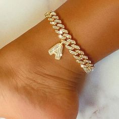 Cuban Anklet, Anklet Gold, Diy Gold, Beautiful Anklet, Gold Diy, Ankle Bracelet, Anklet Bracelet, Chain Anklet