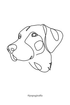 a black and white drawing of a dog's face with the word papagifia on