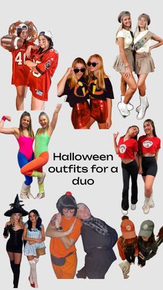 halloween outfits for a duo - photo collage