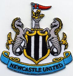 the newcastle united crest is shown on a white background