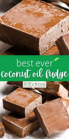 the best ever coconut oil fudge recipe is made with only 3 ingredients and it's so easy to make