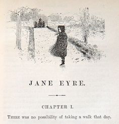 an old book with the title of jane eyre, written in black and white