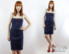 Vintage 90s Grunge Dress 90s Denim Dress Denim Mini Dress Denim Bodycon Dress Denim Bandage Dress XS Denim Bodycon Dress, Grunge Dress 90s, Floral Babydoll Dress, Grunge Dress, Jean Vintage, 90s Grunge, Pinterest Outfits, Denim Mini Dress, Denim Mini