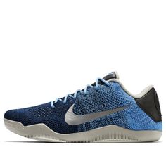 Nike Kobe 11 Elite Low 'Brave Blue' 822675-404 (SNKR/Gradient/Basketball) Blue Breathable Basketball Sneakers, Blue Breathable Sneakers For Basketball, Breathable Blue Sneakers For Basketball, Blue Sporty Basketball Shoes, Nike Blue Basketball Shoes, Blue Breathable Basketball Shoes, Blue Breathable Basketball Shoes For Sports Events, Breathable Blue Basketball Shoes, Nike Blue Sneakers For Sports Events