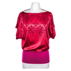 Brand :Hale Bob Size : Med Material : (6% Spandex, 94% Silk) Condition : Gently Used Condition Description: This Item Is Gently Used With Minor Signs Of Wear, Minor Discoloration In Front. Color : Red Meausurements (In Inches) : Chest : 29 Sleeve : 9 Length : 25 Sku : 988101713 Red Color, Top Blouse, Blouses, Womens Tops, Spandex, Silk, Signs, Red, Women Shopping