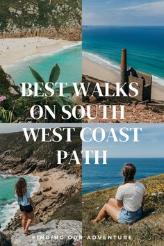 the best walks on south west coast path with text overlay that reads best walks on south west coast path