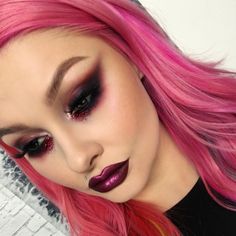 Dead Makeup, Anti Valentines, Makeup Icons, Valentines Day Makeup, Red Eyeshadow, Lip Palette, Anti Valentines Day, Valentines Makeup, Dramatic Makeup