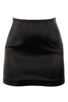 Custom options available | Colors | Sizes | Lengths Tailored to perfection, Clair is a high waisted satin custom uniform mini skirt with a gold zipper that makes an entrance coming and going. Crafted from a durable heavy weight semi matte stretch satin, this skirt is cut to a flattering A-line silhouette. The darts at the waist allow for the perfect fit and sits 2" above the natural waist finishing 6" above the knee. The Japanese gold zipper in the back has a locking rubber head which adds a spe Fitted Satin Skort Mini Length, Fitted Satin Mini Skirt, Satin Mini Skirt For Night Out, Fitted Mini Skirt For Party, Fitted Satin Mini Bottoms, Solid Color Sleek Mini Skirt For Night Out, Fitted Party Skort With Short Inseam, Fitted High Waist Satin Skirt, Sleek High Waist Mini Skirt For Night Out