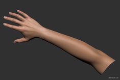 a person's arm with their hand extended out