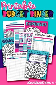 budget binder template printables Money Binder, Budget Binder Printables, Organizing Stuff, Organizational Printables, Binder Templates, Medical Binder, Monthly Bills, Paying Off Debt