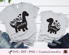 Mamasauraus Shirt, Not The Mama Dinosaurs, Mama Saurus Shirt, Dadasaurus Shirt, Mamasaurus Shirt, Dinosaur Svg, Dinosaur Silhouette, Matching T Shirts, Baby Dinosaur