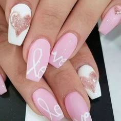 Nails With Hearts, Heart Nail Designs, Valentine Nail Art, February Nails, Nail Designs Valentines, Valentines Day Nails, Heart Nail, Valentine Nails, Trendy Nail Design