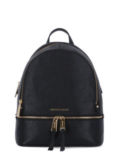 100% Leather Michael Kors Rhea Backpack, Michael Kors Backpack, Women Leather Backpack, American Fashion Designers, Zegna Shoes, Blue Backpack, Michael Kors Black, Beautiful Shoes, Michael Kors Bag