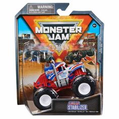 a toy monster truck with two large wheels