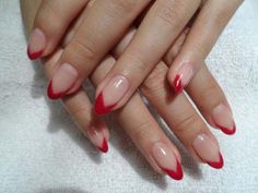 Classic Nail Designs, Colored Nail Tips, Gel Nails French, Nail Art Photos, Nail Designs Pictures, French Acrylic Nails, Classic Nails