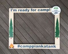 i'm ready for camp photo frame with campanakatank sticker