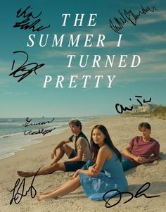 the summer i turned pretty movie poster with autographed people sitting on the beach