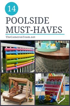 14 Poolside Must-Haves Pool Organization, Pool Toy Storage, Pool Deck Decorations, Pool Patio Furniture, Moderne Pools, Piscina Intex, Pool Diy, Poolside Decor, Living Pool