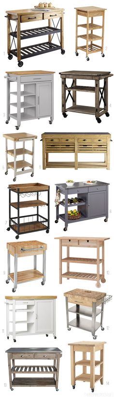 the different types of wooden furniture are shown