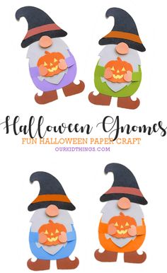 Halloween Gnome Craft Fall Gnome Printables Free, Paper Gnome Crafts For Kids, Fall Gnome Crafts For Kids, Gnome Template Free Printable, Halloween Templates Free Printable, Quick Halloween Crafts, Family Art Projects, Art Craft Ideas