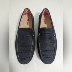 Excellent New Condition, Have Not Been Worn, New Without Tags, Man-Made Uppers, Leather Linings, Balance Man-Made Material, These Are Mens Loafers In A Size 13m, Navy Blue Color. Comes From A Pet And Smoke-Free Home. Please Message Me With Any Questions. Thanks For Looking! Blue Slip-on Moccasins For Business Casual, Blue Slip-on Boat Shoes For Formal Wear, Blue Slip-on Shoes For Business Casual, Stacy Adams Shoes, Mens Loafers, Shoes Loafers, Navy Blue Color, Blue Leather, Loafer Shoes