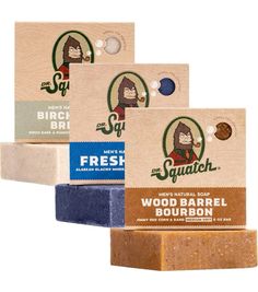 Men's Natural Bar Soap from Moisturizing Soap Made from Natural Oils - Cold Process Soap with No Harsh Chemicals - Wood Barrel Bourbon, Fresh Falls, Birchwood Breeze (3 Pack) 

MAKES A GREAT GIFT - Give the gift of a routine upgrade so everyone can smell like a champion! Dr Squatch, Pine Tar, Wood Barrel, Man Bars, Mens Soap, Bay Rum, Natural Bar Soap, Bourbon Barrel, Bath Soap