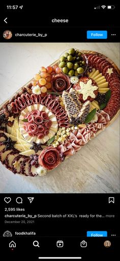 an image of a platter made out of food