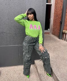 Alpha Kappa Alpha Sorority, Alpha Kappa Alpha, Sorority Outfits, Girl Fits, Sorority, Pretty In Pink, Cool Outfits, Lookbook, Outfit Ideas