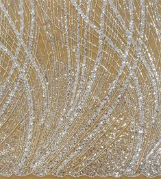 Gold Sparkling Sequin Fabric For Wedding, Champagne Sequin Fabric For Wedding, Sparkling Champagne Sequin Fabric For Wedding, Champagne Sparkling Sequin Fabric For Wedding, Gold Sequin Fabric With Rhinestones For Wedding, Elegant Silver Wedding Dress With Sequins, Elegant Silver Sequined Wedding Dress, Beaded Couture, Wedding Gown Lace