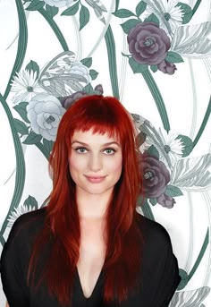 Alison Sudol - PERFECT!!! This this this!! Do I do it tonight??? Alison Sudol, Red Hair Blue Eyes, Baby Bangs, Short Bangs, Super Hair, Hair Red, Hair Color Dark, Long Red, Hair Envy