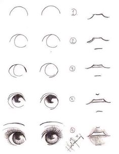 some different types of eyes and how they are used to draw them with pencils