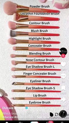 What Makeup Brushes Are Used For What, Makeup Arab, Makeup Brush Uses, Beige Bracelet, Makeup Life Hacks, Brush Guide, Makeup Order, Makeup Brushes Guide, Learn Makeup