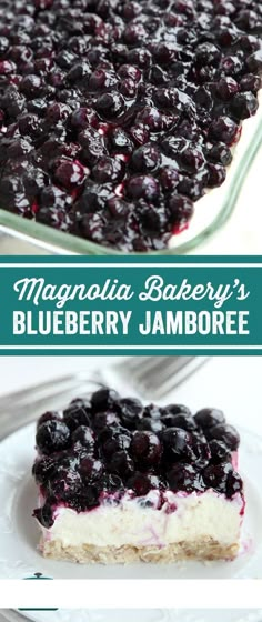 the blueberry jamboree is ready to be eaten and served on a plate