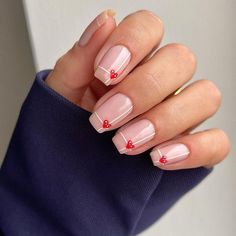 Vday Nails, Heart Nail Designs, Nagel Tips, Valentine's Day Nails, Valentines Nails