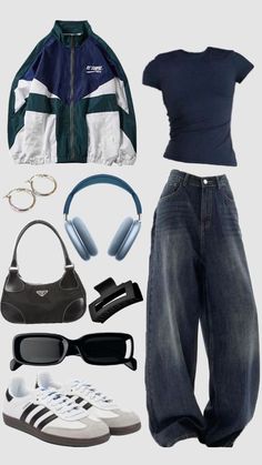 Cool Outfits For Autumn, Going Out Tomboy Outfits, Fits With Accessories, Get Together Outfit Casual, Types Of Outfits Style, Movie Outfit Ideas, Ootd Autumn, Fall Ootd