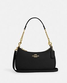 COACH® Outlet | Clara Shoulder Bag With Bow Print Shoulder Bag Essentials, Coach Bags Aesthetic, Fancy Bags Purses, My Style Bags, Handbag Essentials, Bow Print, Girly Bags, Coach Outlet, Fancy Bags