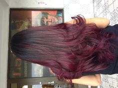 Dyed Ends Of Hair, Raspberry Hair, Purple Ombre Hair, Plum Hair, Wine Hair, Hair Tint, Hair Color Burgundy