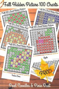 fall hidden picture 100 chart with free printables