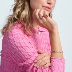 Pink City Cabochon Ring | Ariel Gordon Rainbow Sapphires, Video Pink, Everyday Bracelet, Plain White Tee, Tourmaline Stone, Simple Tees