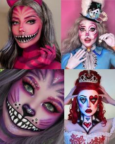 Alice In Wonderland Makeup Halloween, Alice In Wonderland Makeup Ideas, Halloween Fashion Outfits, Halloween Alice In Wonderland, Alice In Wonderland Makeup, Wonderland Makeup