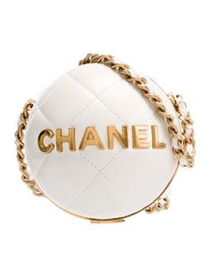 Chanel MinaudièreBy Virginie ViardWhite LeatherInterlocking CC Logo & Quilted PatternGold-Tone HardwareChain-Link Shoulder StrapLeather Lining & Dual Interior PocketsPush-Lock Closure at TopUnfortunately, due to restrictions, this item may not be eligible for shipping in all areas. Cc Logo, Mini Bag, Coco, Women Handbags, Chanel