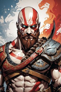 Kratos Wallpapers, God Of Wars, Dragon Ball Painting, Epic Art, Freelance Illustrator, Game Art, Digital Illustration, Fantasy Art