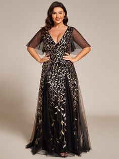 Dresses For Women Over 50, Elegant Formal Dresses, Evening Gowns With Sleeves, Poppy Dress, Sequin Formal Dress, Evening Dresses With Sleeves, Dresses Formal Elegant, Long Evening Gowns, Ruffle Sleeve Dress