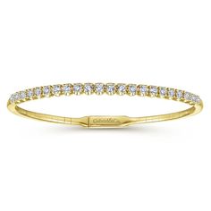 14K Yellow Gold Diamond Bangle Diamond Earrings Online, Gold Bangles Indian, Bangles Indian, Classic Bracelets, Pretty Jewelry, Diamond Bangle, Yellow Gold Bracelet, Pretty Jewellery, Gold Bangles