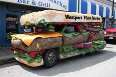 a food truck that is made to look like a sandwich