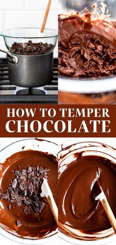 how to temper chocolate in the microwave and then bake it on the stove