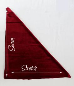 a red triangle with the name stretch on it