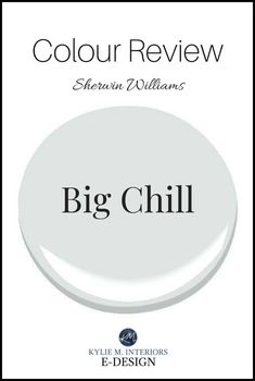 a white plate with the words'big chill'in black and white on it