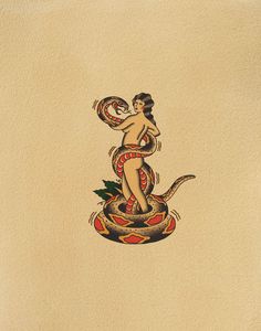 an image of a woman with a snake on her back and the words,'i am